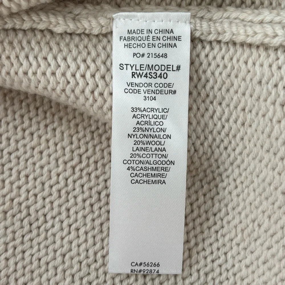 Splendid Emmy Pearl Cardigan NWT Cream Soft Cashblend Embellished Open Front M
